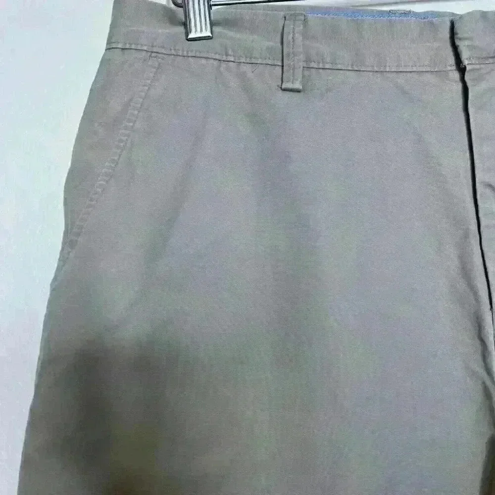 J.Crew Chino Shorts Cotton Solid Khaki Rivington. Flat Front Mens Size 34